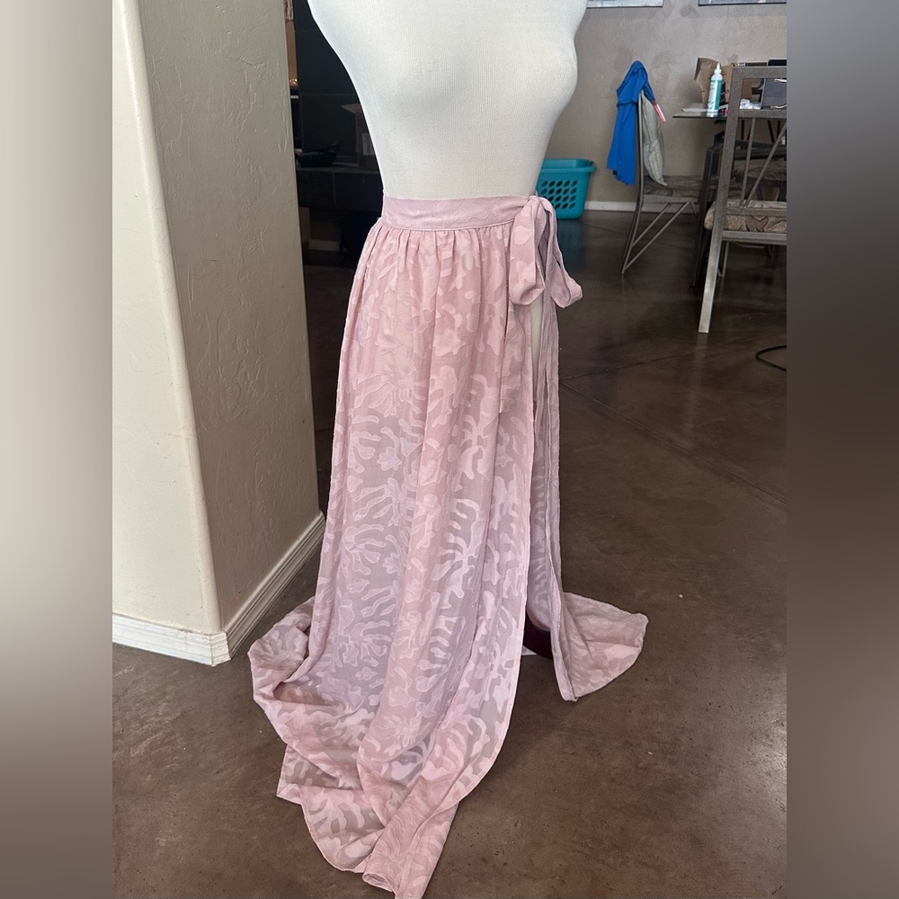 Pink Wrap Skirt - Bathing Suit Cover